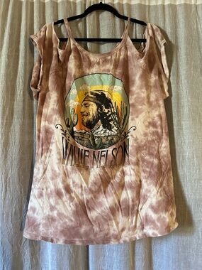 Torrid Cold-Shoulder Tie-Dye Top